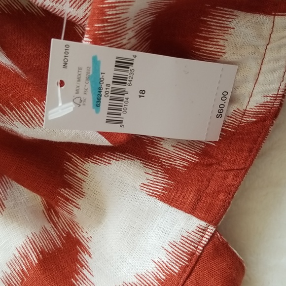 Banana Republic womens linen blend cropped crossover tank sz 18 - Picture 3 of 7